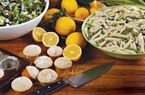 When Limoneira Gives us Lemons, we Make Salads, Pasta and Muffins